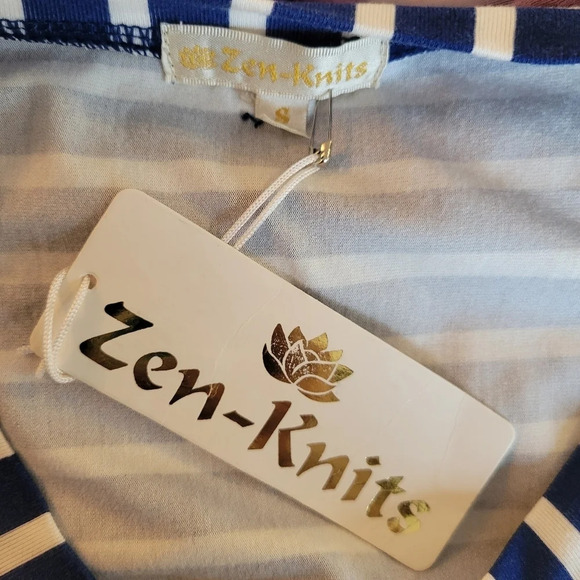 NWT ZEN-KNITS Asymmetrical Midi Hem Longsleeve Viscose Dress - Picture 9 of 11